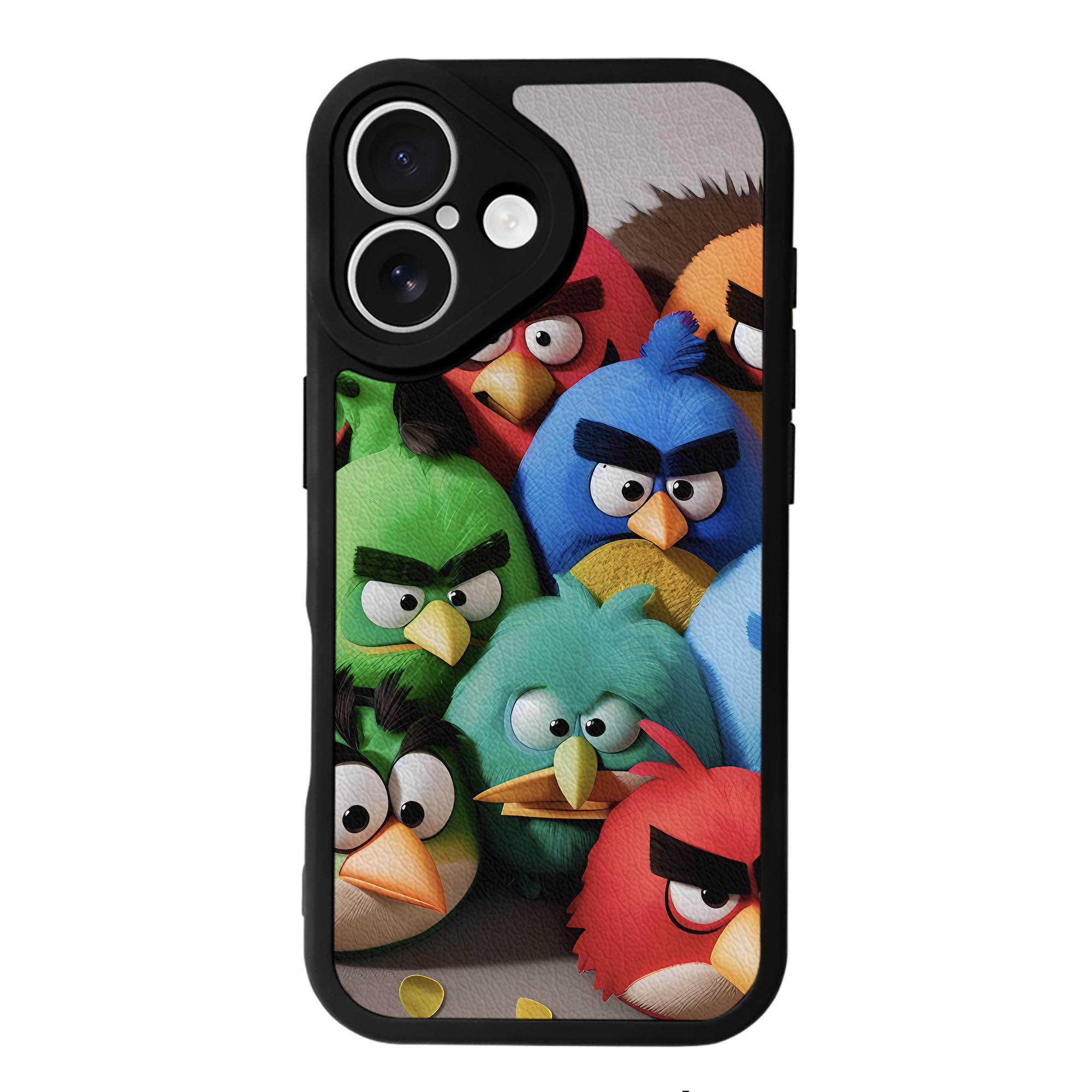（画像用） Angry Birds アングリーバード 【iPhone 16シリーズ対応】シリコンスマホケース（レザー調） 材質：シリコン
